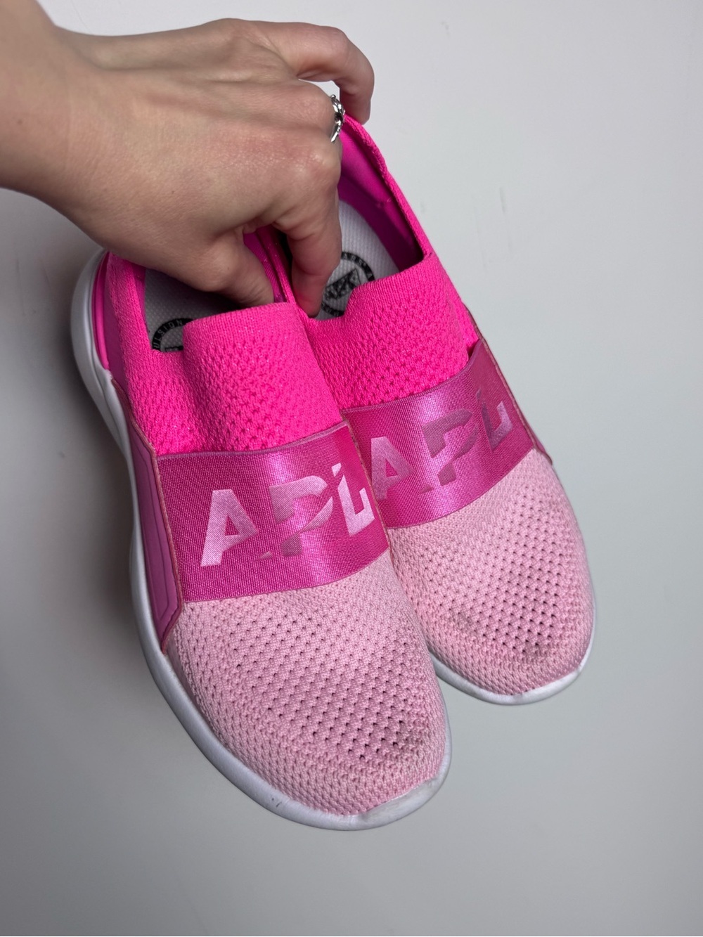 APL Techloom Bliss All Pink Slip ons 6.5
